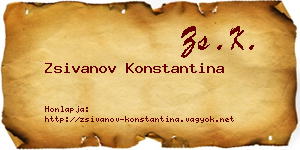 Zsivanov Konstantina névjegykártya